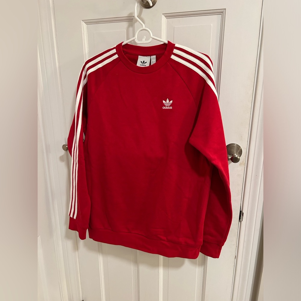 Adidas Red Crewneck Sweatshirt